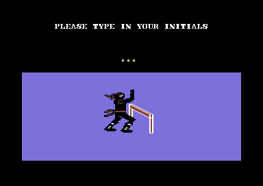 Ninja Master (Commodore 64) screenshot: Enter your initials