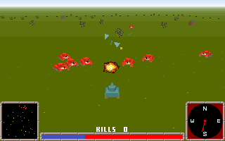 Annihilator Tank (DOS) screenshot: Another scene from a later level