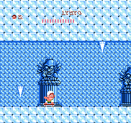 Adventure Island (NES) screenshot: In the ice cave