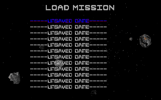 Astro3D (DOS) screenshot: Plenty of save slots