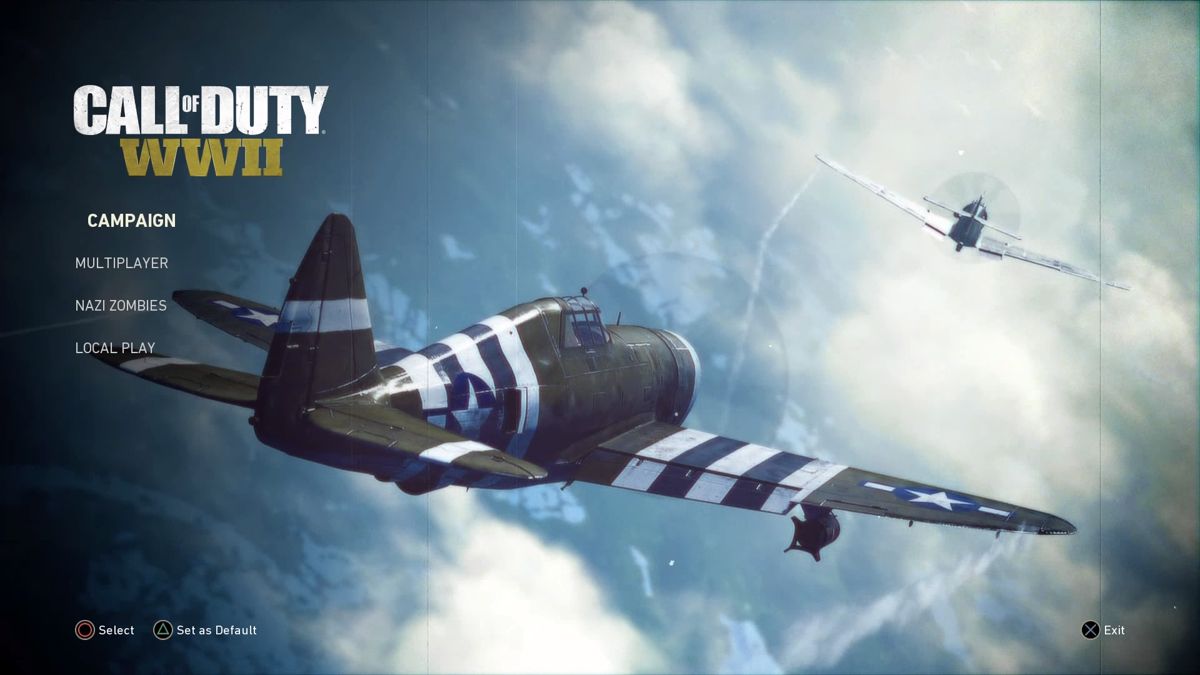 Call of Duty: WWII (PlayStation 4) screenshot: Main menu