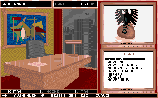Transworld (DOS) screenshot: Your office