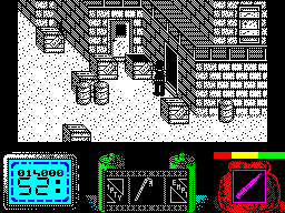 Vendetta (ZX Spectrum) screenshot: The crowbar has been used to open the crate