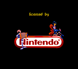 Earthworm Jim 2 (SNES) screenshot: Funny Nintendo logo