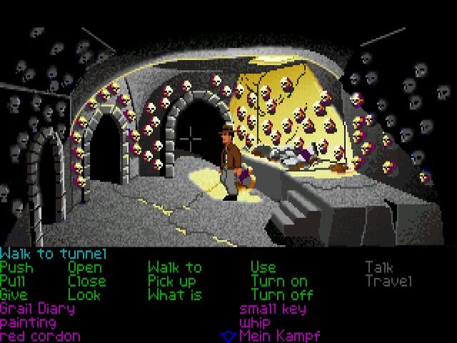 Indiana Jones and the Last Crusade: The Graphic Adventure (Windows) screenshot: Catacombs beneath the library