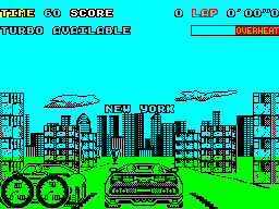 Turbo Out Run (ZX Spectrum) screenshot: Game start