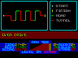 S.T.U.N. Runner (ZX Spectrum) screenshot: Level 4