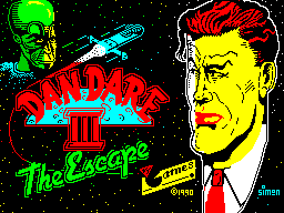 Dan Dare III: The Escape (ZX Spectrum) screenshot: Load screen