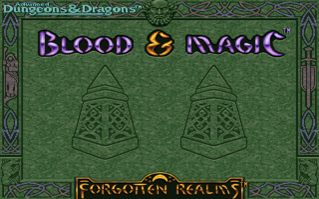 Blood & Magic (DOS) screenshot: Title screen