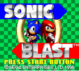 Sonic Blast (Game Gear) screenshot: Title