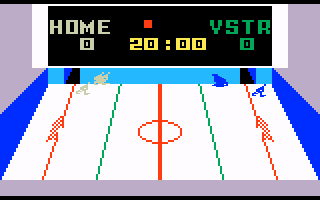 Slap Shot: Super Pro Hockey (Intellivision) screenshot: Game start