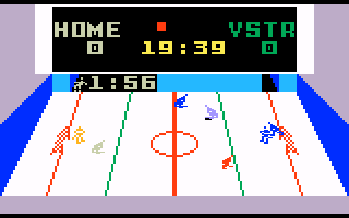 Slap Shot: Super Pro Hockey (Intellivision) screenshot: Penalty box counter