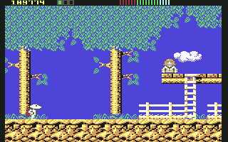 Impossamole (Commodore 64) screenshot: The Orient level