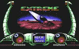 Extreme (Commodore 64) screenshot: Title screen