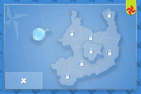 MiniSquadron (iPhone) screenshot: Locations map