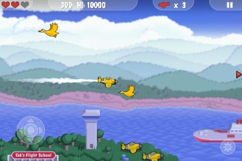 MiniSquadron (iPhone) screenshot: Game start - Duck Island