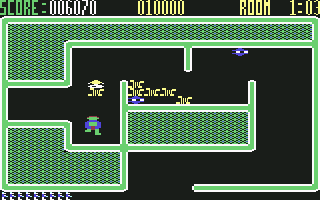 Cybertron Mission (Commodore 64) screenshot: Level 3