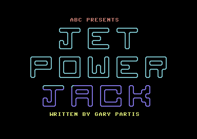 Jet Power Jack (Commodore 64) screenshot: Title page