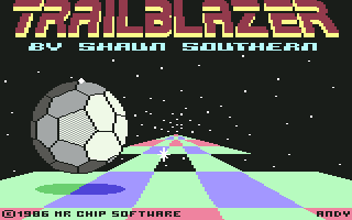 Trailblazer (Commodore 64) screenshot: Title screen