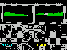 Gunboat (ZX Spectrum) screenshot: From here the game plays just as in the practice sessions. navigate the river with land & enemies on both sides, shoot them, get to destination, shoot that...