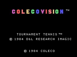 Tournament Tennis (ColecoVision) screenshot: Title