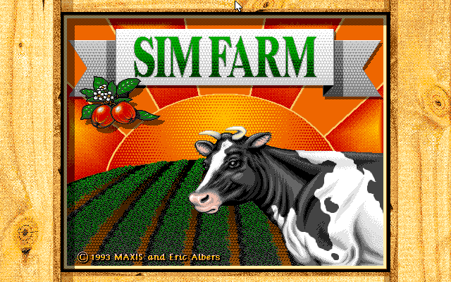 Sim Farm (PC-98) screenshot: Title screen