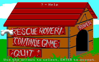 Rescue Rover (Apple IIgs) screenshot: Main Menu