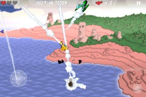 MiniSquadron (iPhone) screenshot: Splash another one