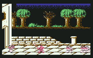 Tiger Road (Commodore 64) screenshot: Level 2