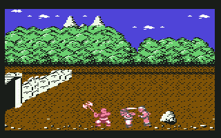 Tiger Road (Commodore 64) screenshot: Level 1