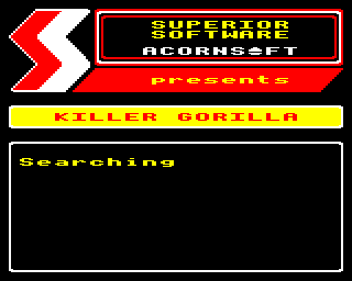 Killer Gorilla (Electron) screenshot: Standard Superior software loader