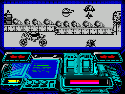 Buggy Ranger (ZX Spectrum) screenshot: ... and aliens
