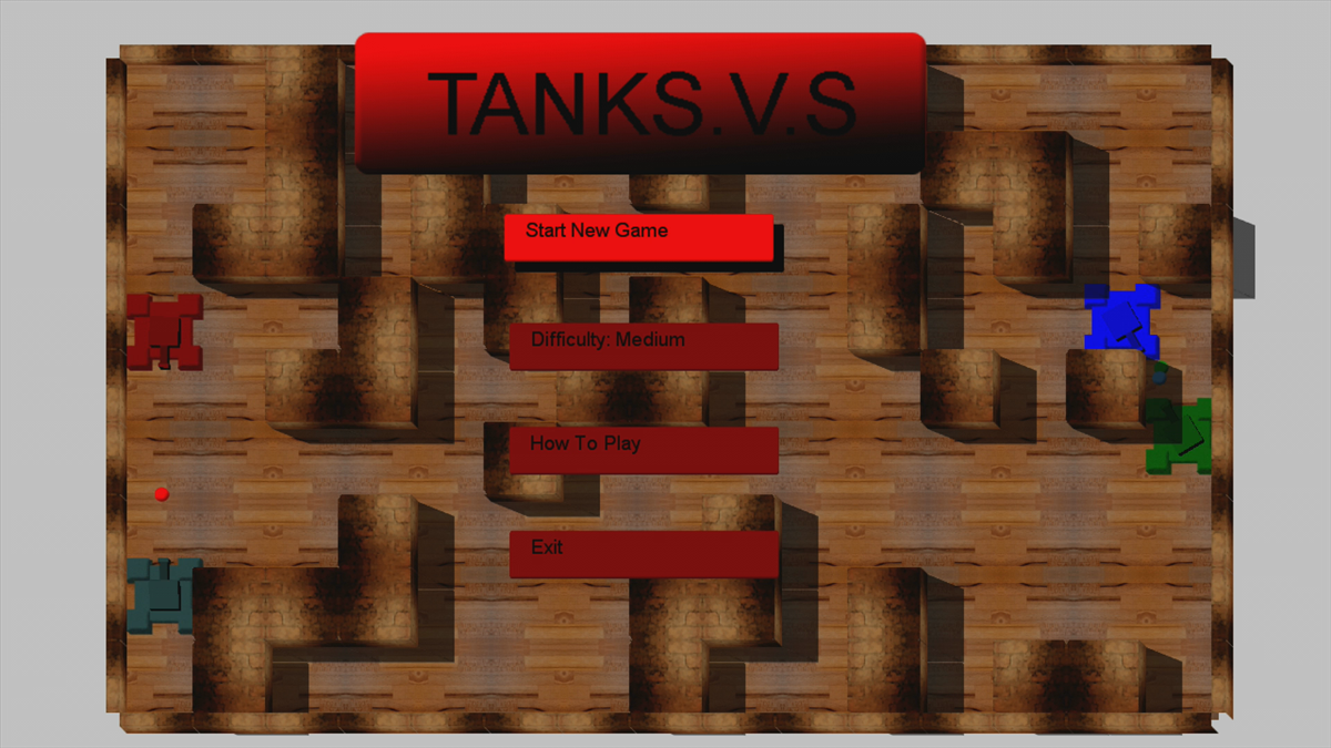 Tanks. V.S. (Xbox 360) screenshot: Main menu (Trial version)