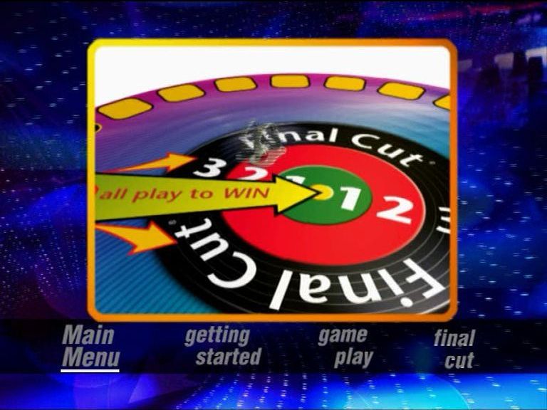 Scene It?: Music (DVD Player) screenshot: This shot from the game's introduction shows the Final Cut area of the board