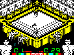 Poli Díaz (ZX Spectrum) screenshot: The bell rings and the sparring match begins