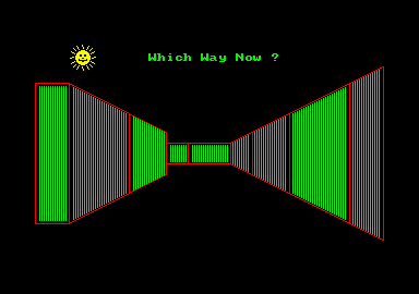 Sultan's Maze (Amstrad CPC) screenshot: Exploring the vast maze.