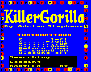 Killer Gorilla (Electron) screenshot: Original Micro Power loading screen