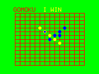 Gomoku / Renju (TRS-80 CoCo) screenshot: Computer wins