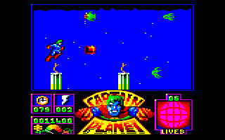 Captain Planet and the Planeteers (Amstrad CPC) screenshot: Underwater