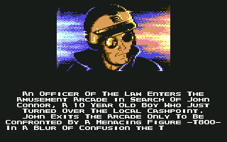 Terminator 2: Judgment Day (Commodore 64) screenshot: Cut scene