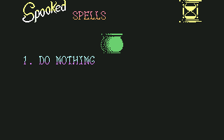 Spooked (Commodore 64) screenshot: Pick an action