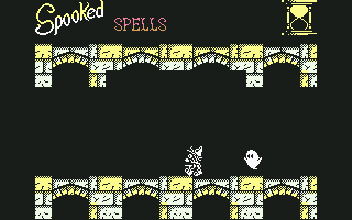 Spooked (Commodore 64) screenshot: Welcomed by a classical ghost