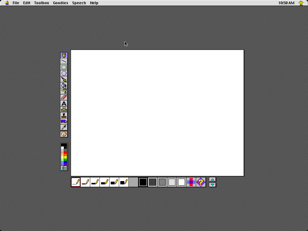 Kid Pix Studio Deluxe (Macintosh) screenshot: The classic Kid Pix activity.