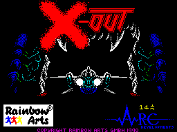 X-Out (ZX Spectrum) screenshot: Game load screen