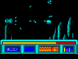 X-Out (ZX Spectrum) screenshot: A different ship and different weapons