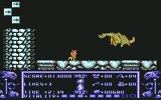 Black Tiger (Commodore 64) screenshot: Boss