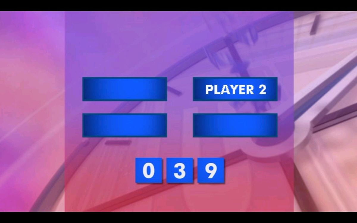 Countdown: DVD Game (DVD Player) screenshot: At the end of a round the scores for the players are given individually