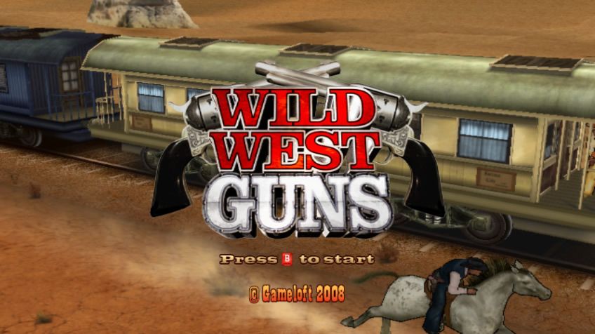 Wild West Guns (Wii) screenshot: Title screen