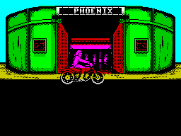Days of Thunder (ZX Spectrum) screenshot: There's no repeat of Daytona, the game moves on to the next track which is Phoenix