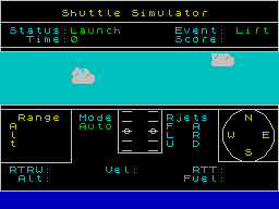 Shuttle Simulator (ZX Spectrum) screenshot: Launch!